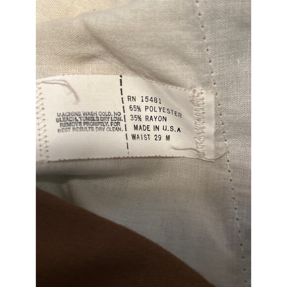 GUC Checkpoint Men's Light Brown Dress Pants Pleats Cuffs Size 29 x 32 - Picture 4 of 5